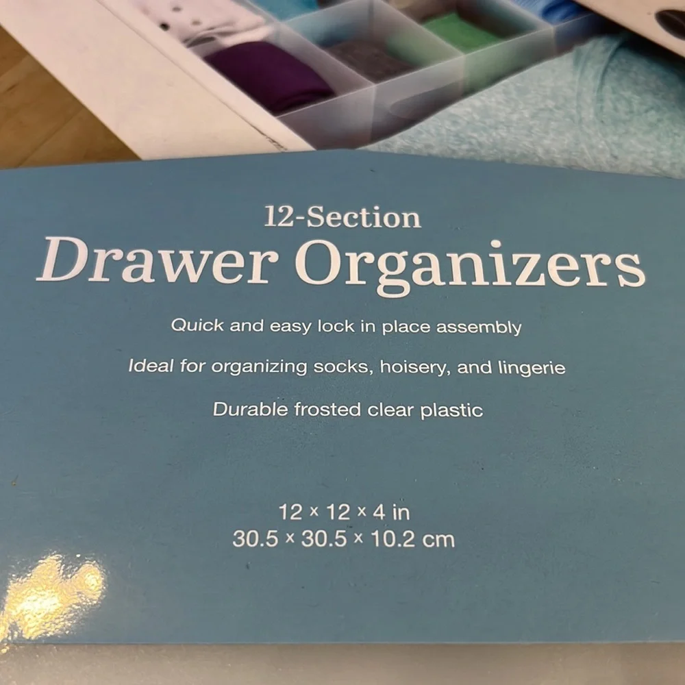 🆕Whitmor 12-Section Drawer Organizers - Frosted